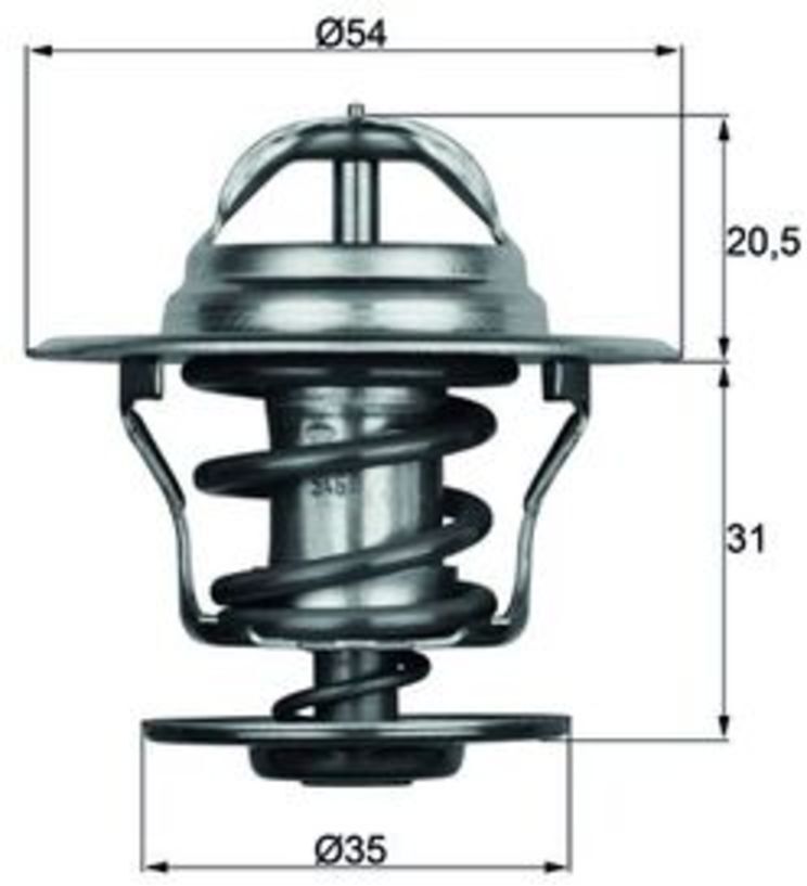 Thermostat (liquide de refroidissement) BEHR MAHLE TX 15 84D