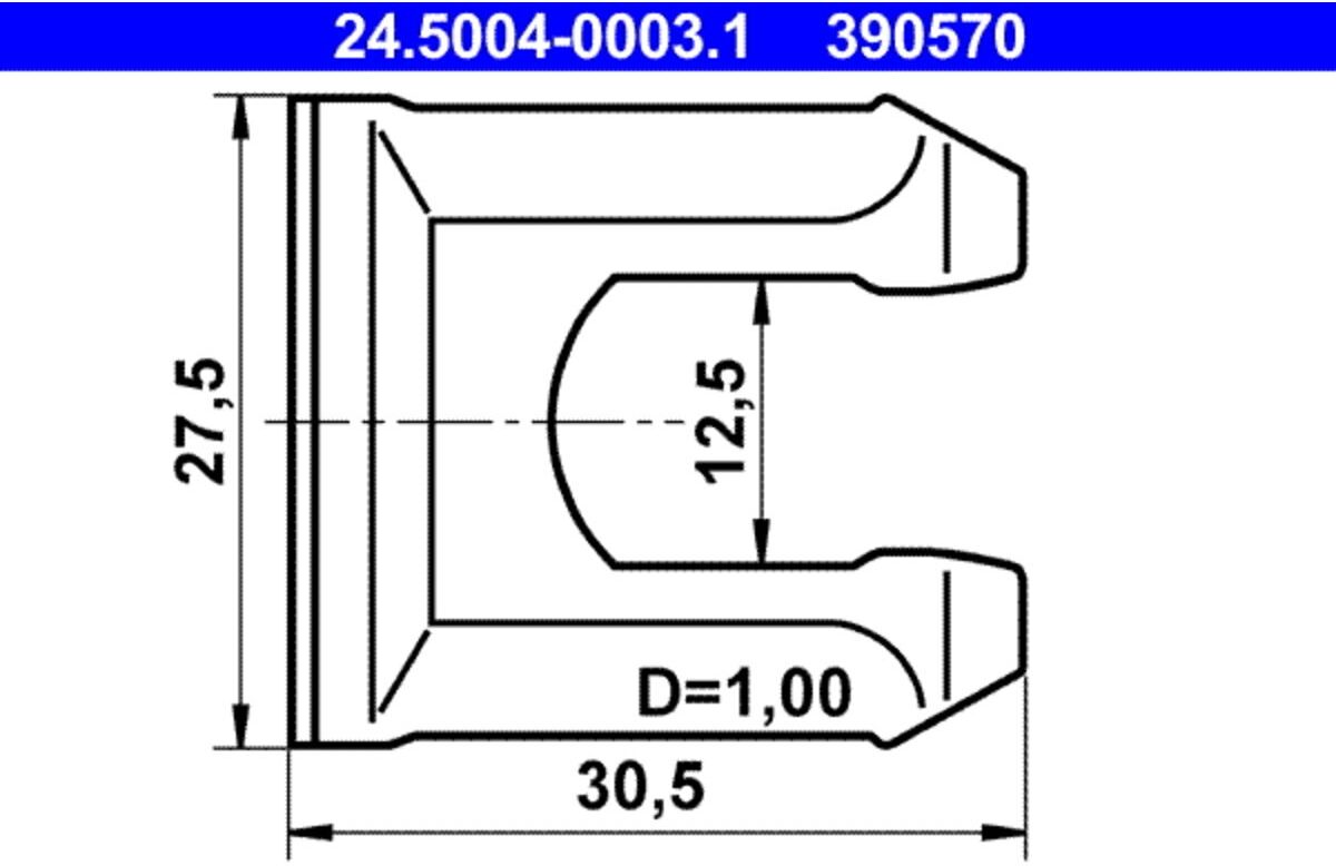 Support, flexible de frein ATE 24.5004-0003.1