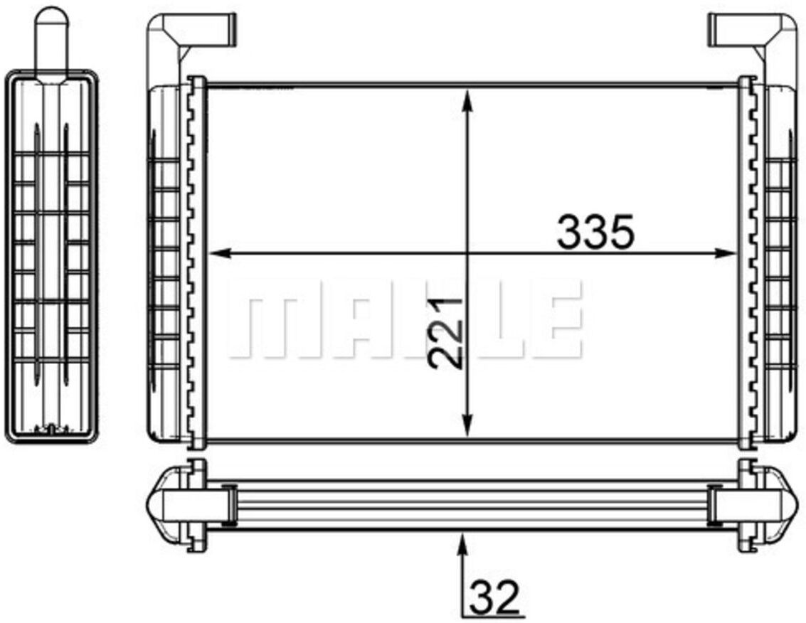 Mahle Échangeur de chaleur, chauffage intérieur BEHR MAHLE AH 119 000S