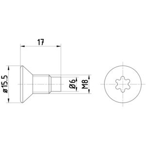 Vis de disque de frein Textar - M8x1.25 - Acier - Sans chrome - Torx intérieur - Universel - Publicité Vis de disque de frein Textar - M8x1.25 - Acier - Sans chrome - Torx intérieur - Universel - Publicité
