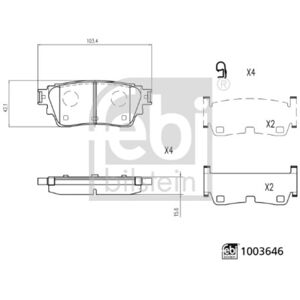 Kit de plaquettes de frein, frein à disque FEBI BILSTEIN 1003646 - Publicité Kit de plaquettes de frein, frein à disque FEBI BILSTEIN 1003646 - Publicité