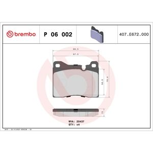 Kit de plaquettes de frein, frein à disque PRIME LINE BREMBO P 06 002 - Publicité Kit de plaquettes de frein, frein à disque PRIME LINE BREMBO P 06 002 - Publicité