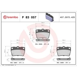 Kit de plaquettes de frein, frein à disque PRIME LINE BREMBO P 83 057 - Publicité Kit de plaquettes de frein, frein à disque PRIME LINE BREMBO P 83 057 - Publicité