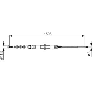 Bosch 1987482379 - Câble de frein pour VW Jetta 1 - 1598mm - Publicité Bosch 1987482379 - Câble de frein pour VW Jetta 1 - 1598mm - Publicité
