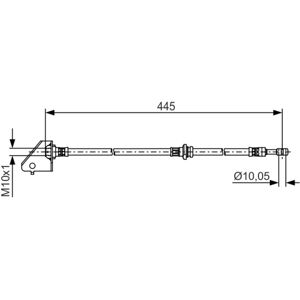 Flexible de frein Bosch - 430mm, Diamètre 10,2mm, Filetage M10x1 - Publicité Flexible de frein Bosch - 430mm, Diamètre 10,2mm, Filetage M10x1 - Publicité