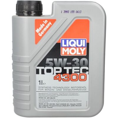 Liqui Moly Top Tec 4300 5W-30 Huile moteur - Huile moteur - Publicité Liqui Moly Top Tec 4300 5W-30 Huile moteur - Huile moteur - Publicité