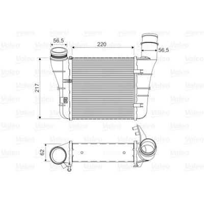 Intercooler Valeo 8e0145805aa pour Audi A4 Seat Exeo - Refroidi à l'air, 62mm profondeur - Publicité Intercooler Valeo 8e0145805aa pour Audi A4 Seat Exeo - Refroidi à l'air, 62mm profondeur - Publicité