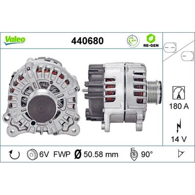VALEO 440680 Alternateur - 14V 180A pour Audi, Porsche - Publicité VALEO 440680 Alternateur - 14V 180A pour Audi, Porsche - Publicité