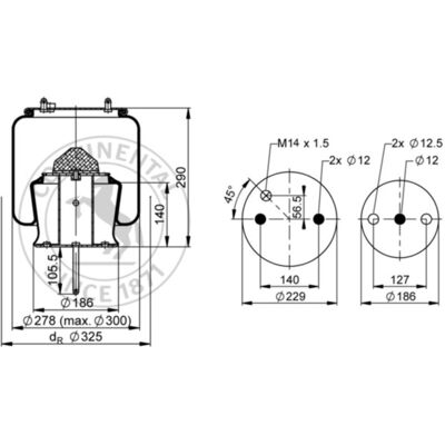 CONTINENTAL Amortisseur pneumatique 6710 N P01 - Suspension d'air - Publicité CONTINENTAL Amortisseur pneumatique 6710 N P01 - Suspension d'air - Publicité