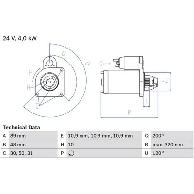 Bosch 0 986 020 170 Démarreur Reconditionné - Starter - Publicité Bosch 0 986 020 170 Démarreur Reconditionné - Starter - Publicité