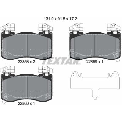 Plaquettes de frein Textar Genesis G70 Kia Stinger - Indicateur d'usure, compatible Brembo - Publicité Plaquettes de frein Textar Genesis G70 Kia Stinger - Indicateur d'usure, compatible Brembo - Publicité