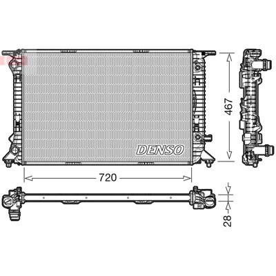 Radiateur de refroidissement moteur DENSO DRM02021 - A4 B8 Avant, A5 B8 Coupe, Q5 - Publicité Radiateur de refroidissement moteur DENSO DRM02021 - A4 B8 Avant, A5 B8 Coupe, Q5 - Publicité