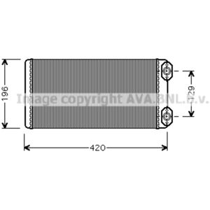 Highway Automotive Échangeur de chaleur, chauffage intérieur AVA COOLING VL6036