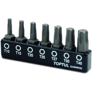 Insert de tournevis hexagonal TORX TOPTUL 1/4 pouces 7 pièce T10 T15 T20 T25 T27 T30 T40 - Publicité Insert de tournevis hexagonal TORX TOPTUL 1/4 pouces 7 pièce T10 T15 T20 T25 T27 T30 T40 - Publicité