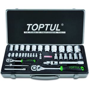 TOPTUL GAD3402 Coffret outils - Accessoires à tête carrée, 12,5mm & 6,3mm - Publicité TOPTUL GAD3402 Coffret outils - Accessoires à tête carrée, 12,5mm & 6,3mm - Publicité
