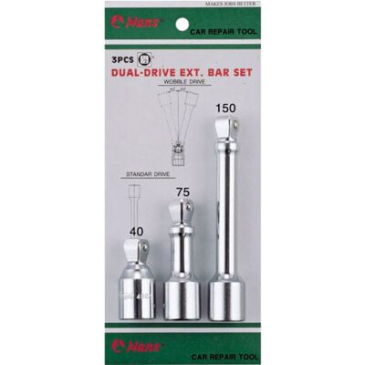 HANS 3853-11 Jeu d'extensions de douille en chrome-vanadium - Low-Torque - Publicité HANS 3853-11 Jeu d'extensions de douille en chrome-vanadium - Low-Torque - Publicité