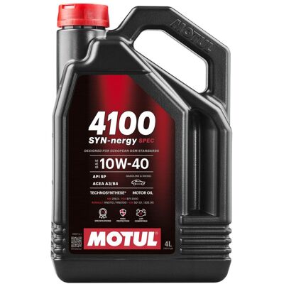 Motul 4100 Syn-nergy Spec 10W-40 - Huile moteur - Publicité Motul 4100 Syn-nergy Spec 10W-40 - Huile moteur - Publicité