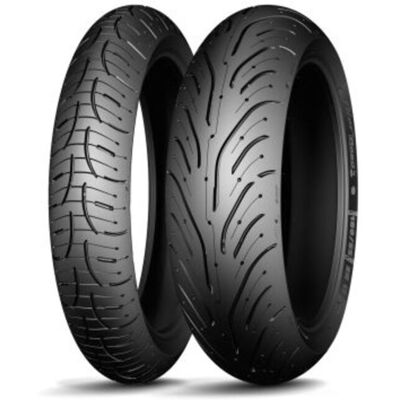 Pneu Michelin Pilot Road 4 190/50ZR17 - Moto arrière - Publicité Pneu Michelin Pilot Road 4 190/50ZR17 - Moto arrière - Publicité