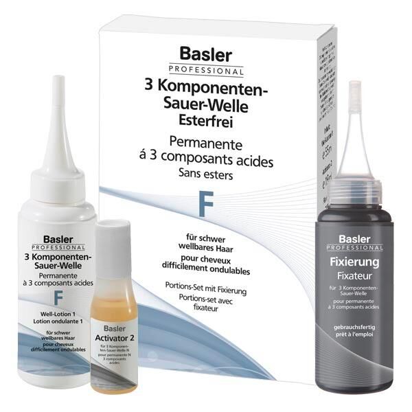 Basler Permanente á 3 composants acides Sans esters F, pour cheveux difficiles à onduler