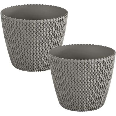 Wellhome Pot Rond Splofy Ø 29.5x24.9 Cm 2 Unités Grey One Size - Publicité Wellhome Pot Rond Splofy Ø 29.5x24.9 Cm 2 Unités Grey One Size - Publicité