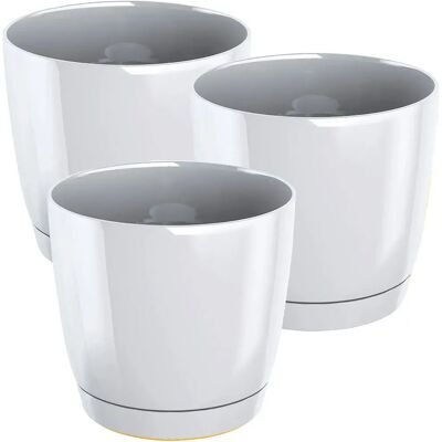 Wellhome Pot Ronde en Plastique Coubi 28x26.2 cm - Lot de 3 - Publicité Wellhome Pot Ronde en Plastique Coubi 28x26.2 cm - Lot de 3 - Publicité