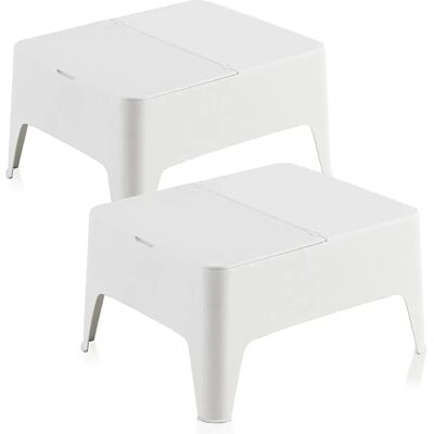 Sp Berner Table De Jardin Alaska 58x48x30 Cm 2 Unités White One Size - Publicité Sp Berner Table De Jardin Alaska 58x48x30 Cm 2 Unités White One Size - Publicité
