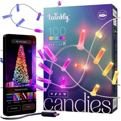 Twinkly Lumières De Noël Candies Candle 100 Led Rgb White One Size - Publicité Twinkly Lumières De Noël Candies Candle 100 Led Rgb White One Size - Publicité