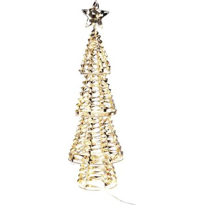Wellhome Sapin De Noël 21x21x68 Cm Gold One Size - Publicité Wellhome Sapin De Noël 21x21x68 Cm Gold One Size - Publicité