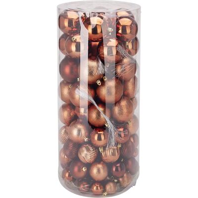 Wellhome Ensemble De Boules De Noël Dans Un Tube En Pet Avec Différents Designs Et Finitions 100 Pièces Brown One Size - Publicité Wellhome Ensemble De Boules De Noël Dans Un Tube En Pet Avec Différents Designs Et Finitions 100 Pièces Brown One Size - Publicité