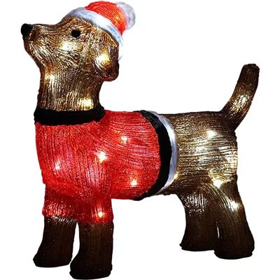Wellhome Décoration De Chiot De Noël Avec 40 Lumières Led Multicolor One Size - Publicité Wellhome Décoration De Chiot De Noël Avec 40 Lumières Led Multicolor One Size - Publicité
