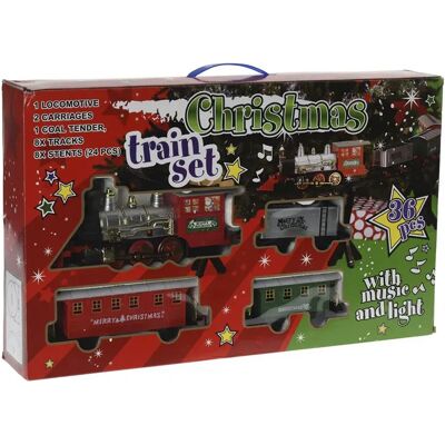 Wellhome Ensemble De Train De Noël Avec Son Phare Et Rails 264 Cm 36 Pièces Multicolor One Size - Publicité Wellhome Ensemble De Train De Noël Avec Son Phare Et Rails 264 Cm 36 Pièces Multicolor One Size - Publicité