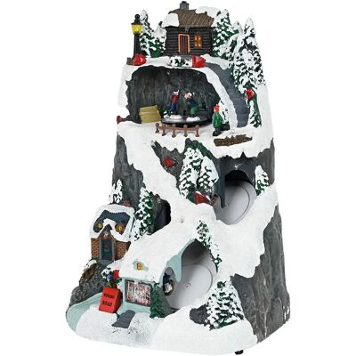 Wellhome Village De Noël Pour Décoration Avec Lumières Led Et Mouvement 19.6x17.7x30.1 Cm Multicolor One Size - Publicité Wellhome Village De Noël Pour Décoration Avec Lumières Led Et Mouvement 19.6x17.7x30.1 Cm Multicolor One Size - Publicité