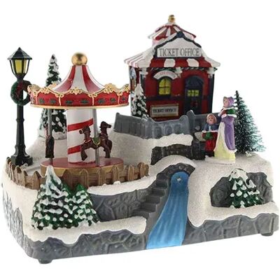 Wellhome Village De Noël Avec Rivière Animée Multicolor One Size - Publicité Wellhome Village De Noël Avec Rivière Animée Multicolor One Size - Publicité