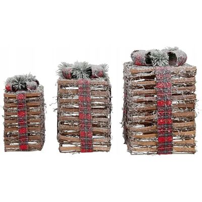 Wellhome Boîtes Cadeaux Avec Lumières Led 3 Pièces Multicolor One Size - Publicité Wellhome Boîtes Cadeaux Avec Lumières Led 3 Pièces Multicolor One Size - Publicité