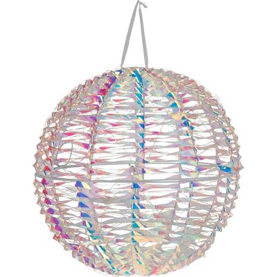 Wellhome Boule Lumineuse Métallique Avec 720 Micro-leds Design Torsadé Et Lumières Arc-en-ciel ø 40 Cm Multicolor One Size - Publicité Wellhome Boule Lumineuse Métallique Avec 720 Micro-leds Design Torsadé Et Lumières Arc-en-ciel ø 40 Cm Multicolor One Size - Publicité