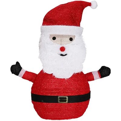 Wellhome Père Noël Avec Des Leds Blanc Chaud 63x40x68 Cm Red / White One Size - Publicité Wellhome Père Noël Avec Des Leds Blanc Chaud 63x40x68 Cm Red / White One Size - Publicité