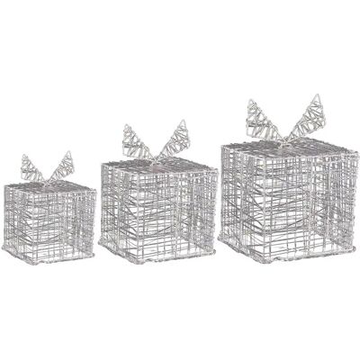 Wellhome Ensemble De 3 Boîtes Cadeaux Lumineuses Avec 90 Ampoules White One Size - Publicité Wellhome Ensemble De 3 Boîtes Cadeaux Lumineuses Avec 90 Ampoules White One Size - Publicité