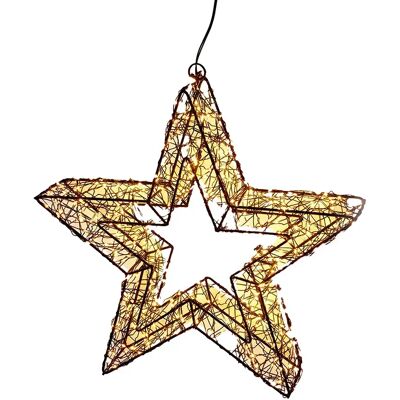 Wellhome Étoile Lumineuse Avec 500 Lumières Led Et Un Cadre En Métal 38x8x38 Cm Gold One Size - Publicité Wellhome Étoile Lumineuse Avec 500 Lumières Led Et Un Cadre En Métal 38x8x38 Cm Gold One Size - Publicité