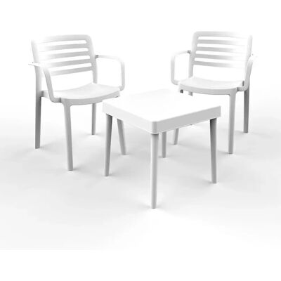 Garbar Salon De Jardin Alba-wind White One Size - Publicité Garbar Salon De Jardin Alba-wind White One Size - Publicité