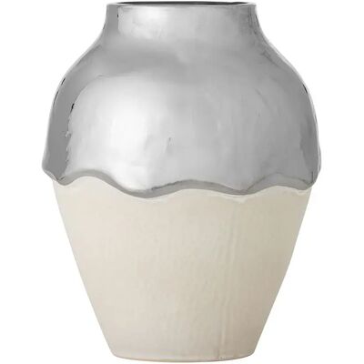Bloomingville Vase En Céramique Silvio-stoneware Silver One Size - Publicité Bloomingville Vase En Céramique Silvio-stoneware Silver One Size - Publicité