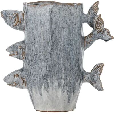 Bloomingville Vase En Céramique Tace-stoneware Blue One Size - Publicité Bloomingville Vase En Céramique Tace-stoneware Blue One Size - Publicité