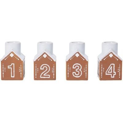 KÄhler Bougeoir Gingerbread Advent H7.5 Cm Brown / White One Size - Publicité KÄhler Bougeoir Gingerbread Advent H7.5 Cm Brown / White One Size - Publicité