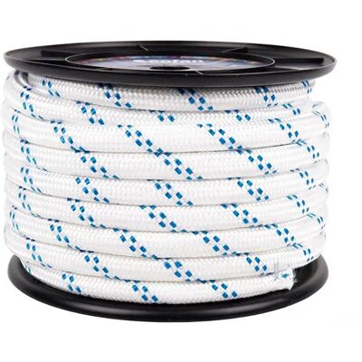Cofan Cordon Tressé 18 Mm 20 M White / Blue One Size - Publicité Cofan Cordon Tressé 18 Mm 20 M White / Blue One Size - Publicité