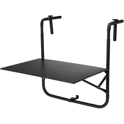 Ambiance Table De Balcon Pliable Black 60 x 43 cm - Publicité Ambiance Table De Balcon Pliable Black 60 x 43 cm - Publicité
