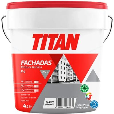 Titan Peinture Acrylique Mate Pour Extérieur F-4 Acrylic 4l White One Size - Publicité Titan Peinture Acrylique Mate Pour Extérieur F-4 Acrylic 4l White One Size - Publicité
