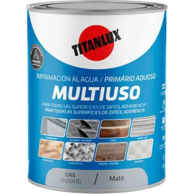 Titanlux - Pintura de Imprimación Gris Mate 750 ml Metal - Publicité Titanlux - Pintura de Imprimación Gris Mate 750 ml Metal - Publicité