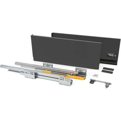 Emuca Tiroir Extérieur Concept 30kg 185x450 Mm Anthracite Gray One Size - Publicité Emuca Tiroir Extérieur Concept 30kg 185x450 Mm Anthracite Gray One Size - Publicité