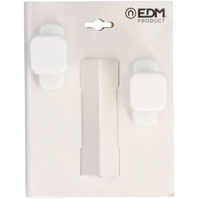 Poignée EDM - Aluminium Blanc 80x39mm - Poignée de porte intérieure/extérieure - Publicité Poignée EDM - Aluminium Blanc 80x39mm - Poignée de porte intérieure/extérieure - Publicité