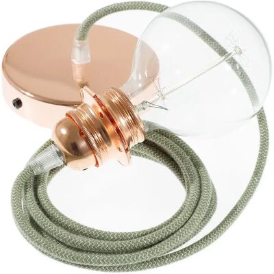 Creative Cables Lampe Suspendue Pendel Pour Abat-jour Rd72 Zigzag Diy 1 M Green Thyme / Copper One Size - Publicité Creative Cables Lampe Suspendue Pendel Pour Abat-jour Rd72 Zigzag Diy 1 M Green Thyme / Copper One Size - Publicité
