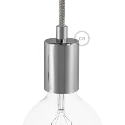 Creative - Lampholder Cylindrique Kit - E27 - Argent - Lampholder kit - Publicité Creative - Lampholder Cylindrique Kit - E27 - Argent - Lampholder kit - Publicité
